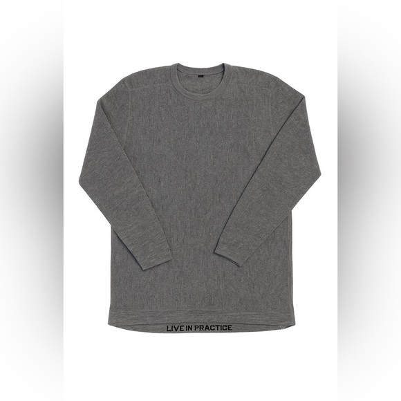 LULULEMON 100% Merino Wool ‘ Live In Practice’ Crewneck Sweater Gray - Picture 1 of 11